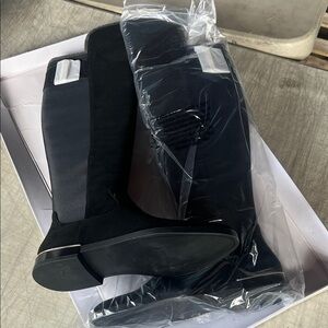 Calvin Klein Black Heeled Boots Priya Kid Suede